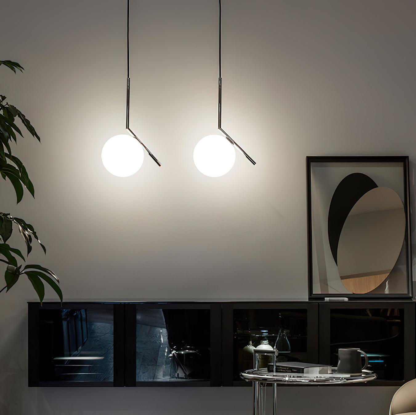 Linea Pendant Light Glass - Neutral Decor