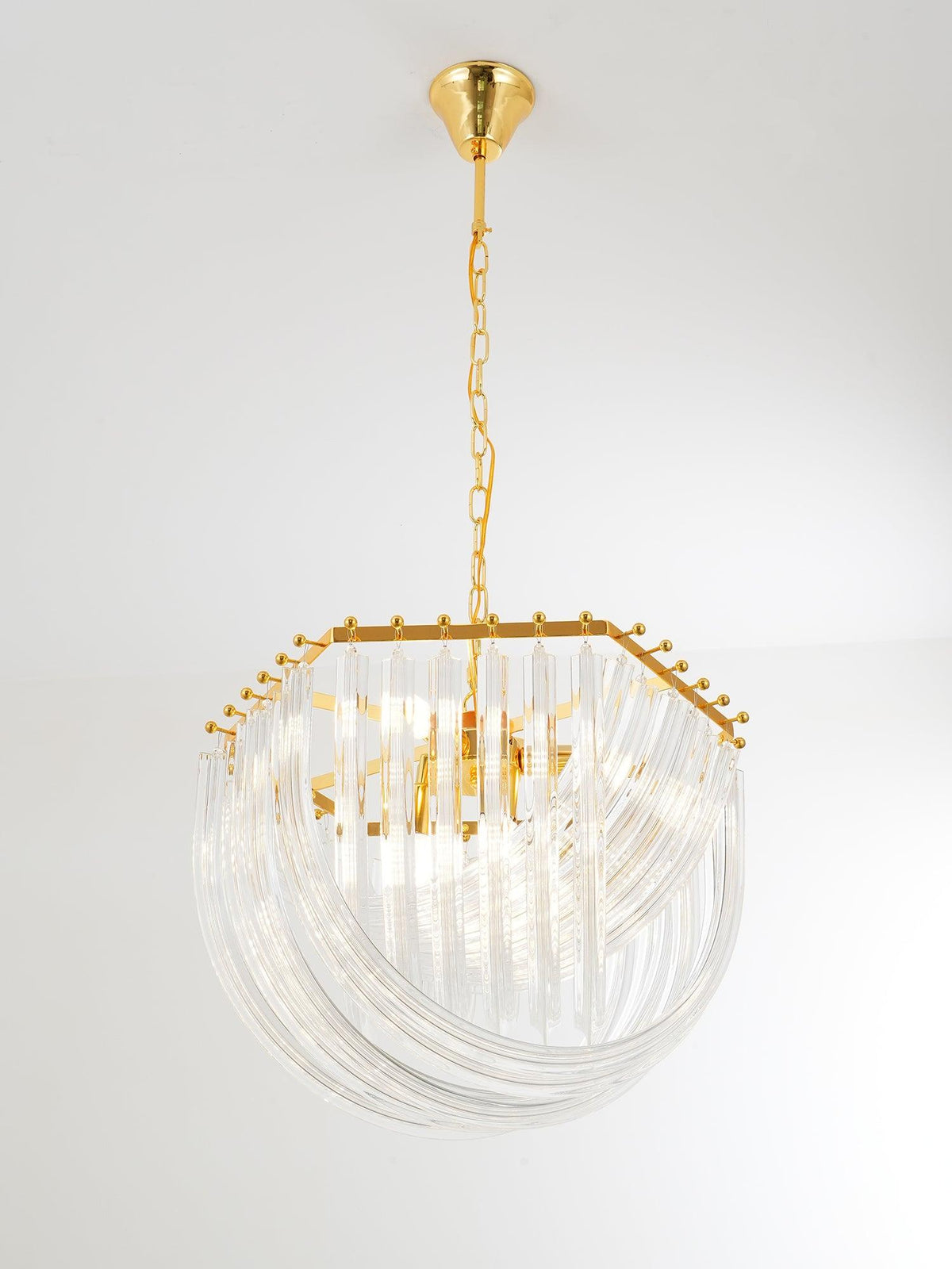 Sylnen Chandelier Clear Curved Tiered