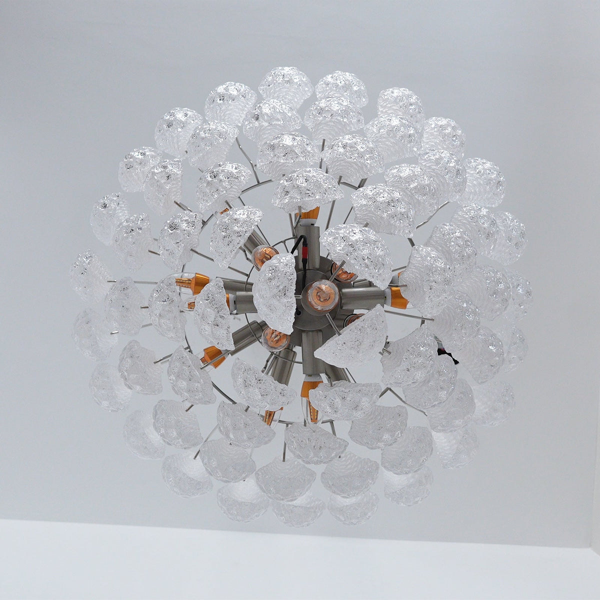 Velerine Chandelier Clear Murano Glass Dewdrop Layered
