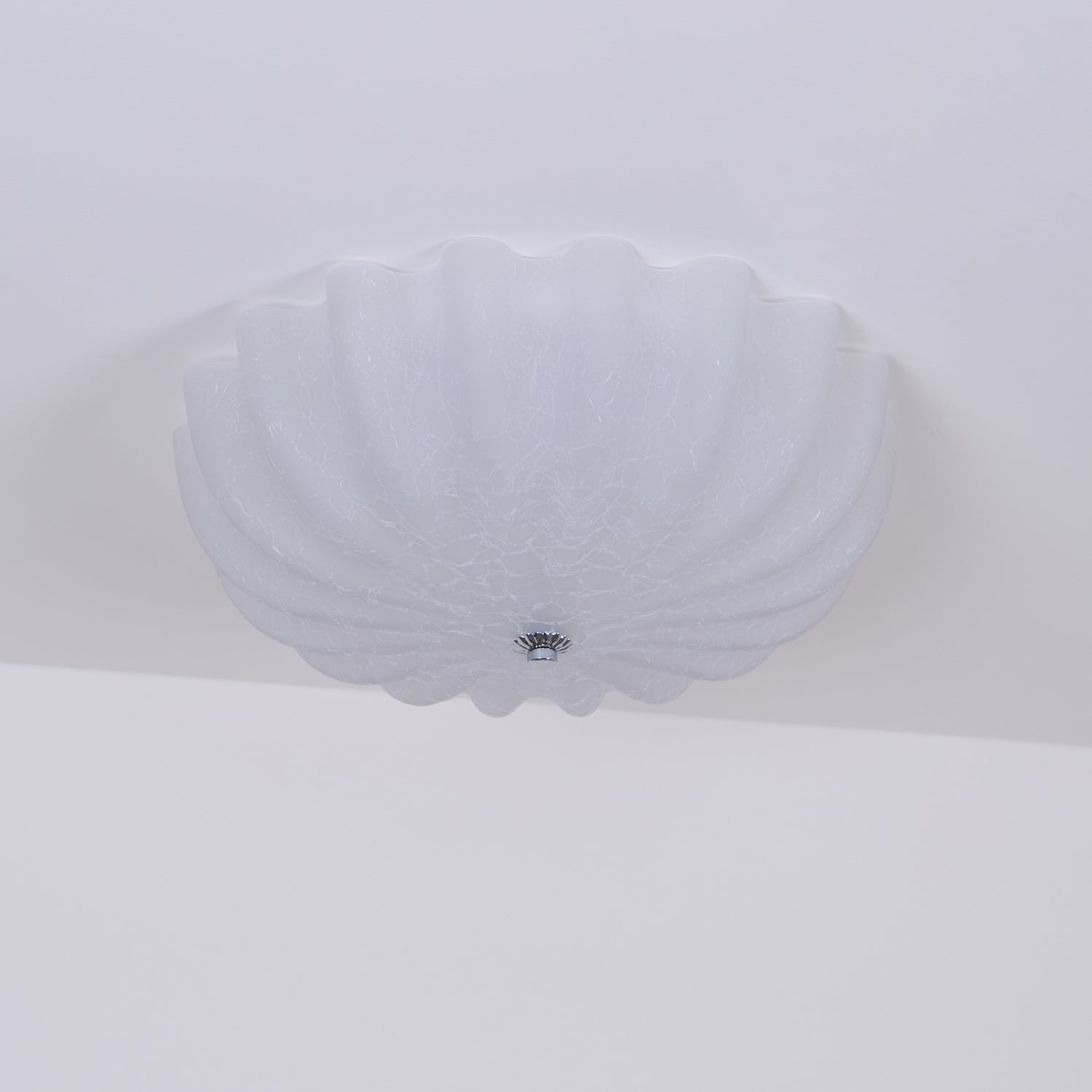 Aurora Ceiling Lamp Murano Blown Glass Shell Inspired - Neutral Decor