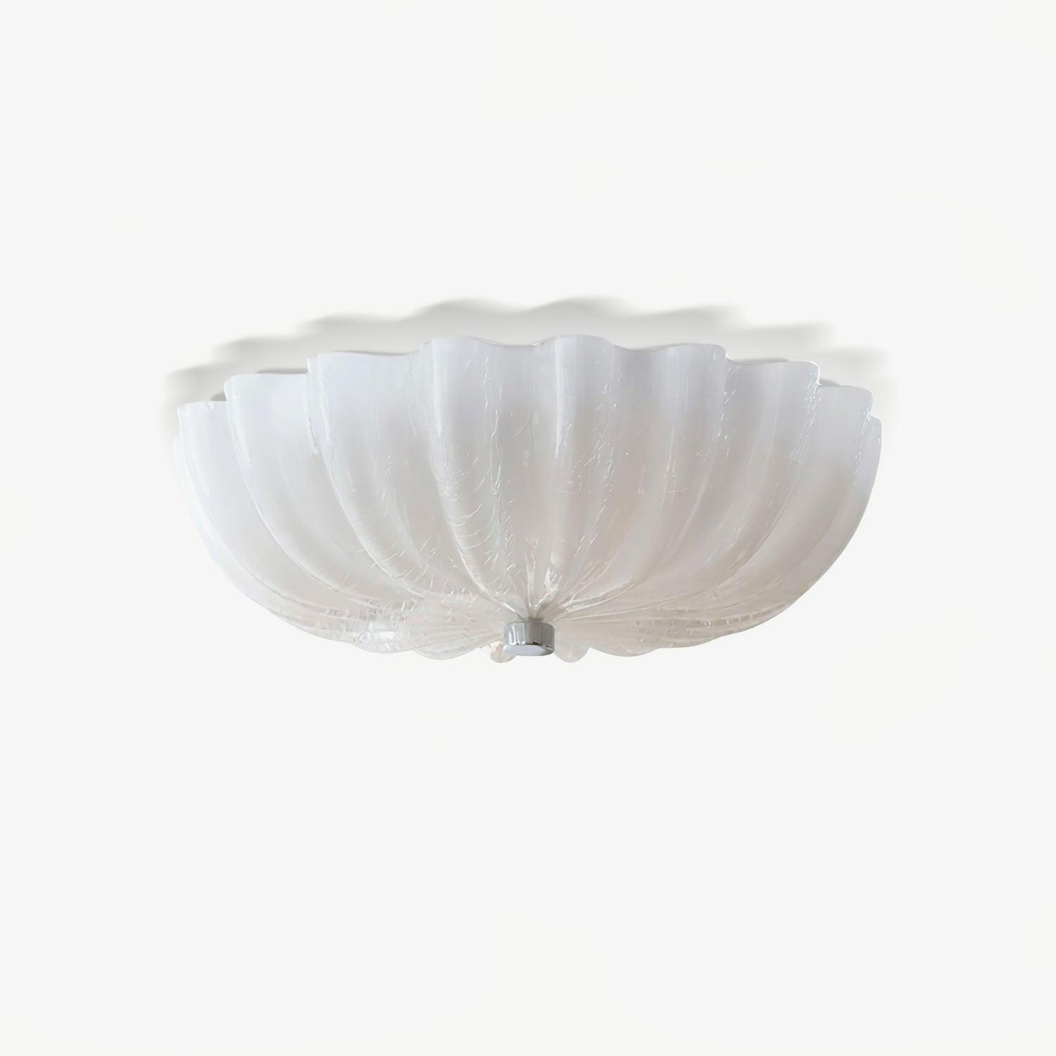 Urelis Ceiling Lamp Murano Blown Glass Shell Inspired