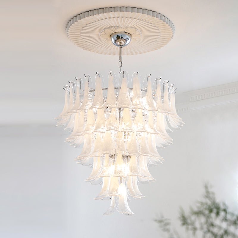 Celiian Chandelier Murano Glass Petals Vintage