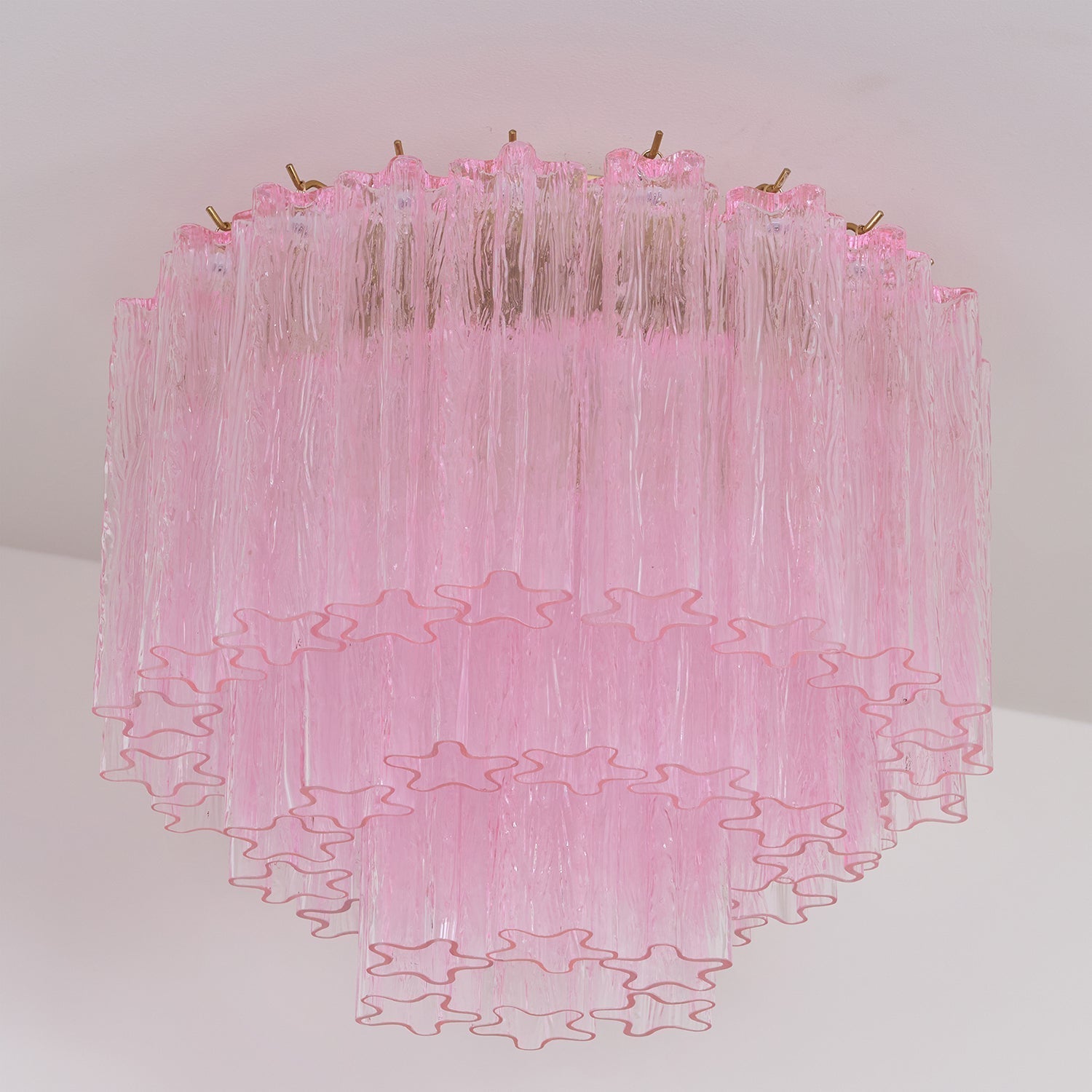 Veliaine Ceiling Lamp Murano Pink Glass Vintage