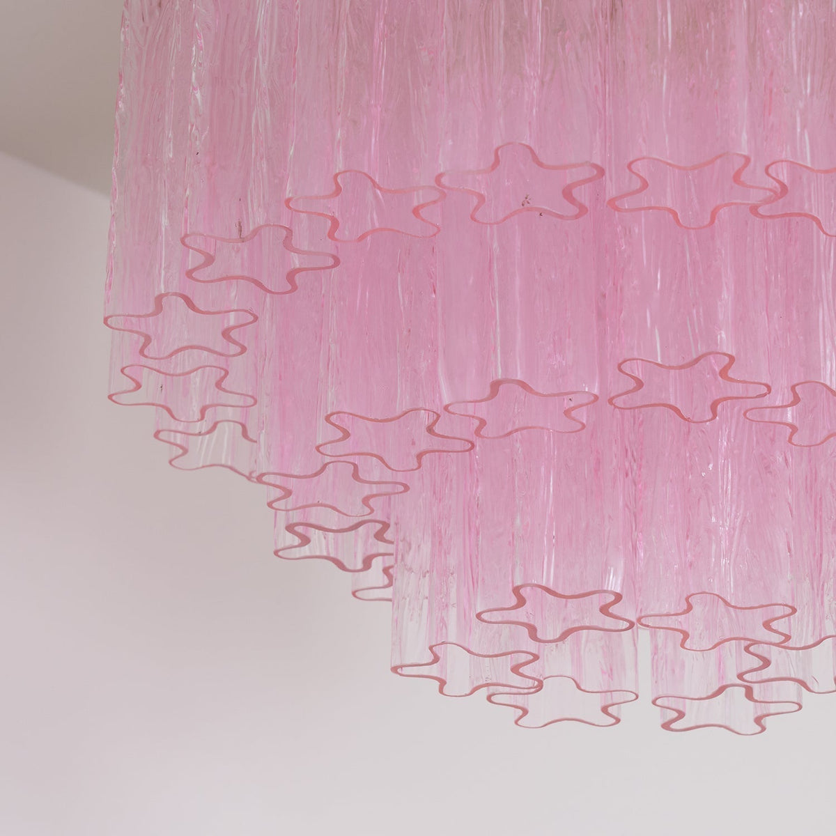 Veliaine Ceiling Lamp Murano Pink Glass Vintage