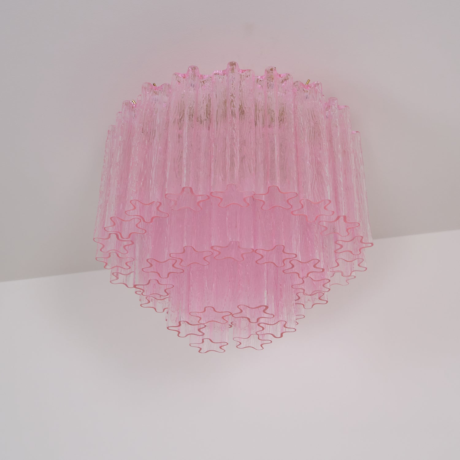 Veliaine Ceiling Lamp Murano Pink Glass Vintage