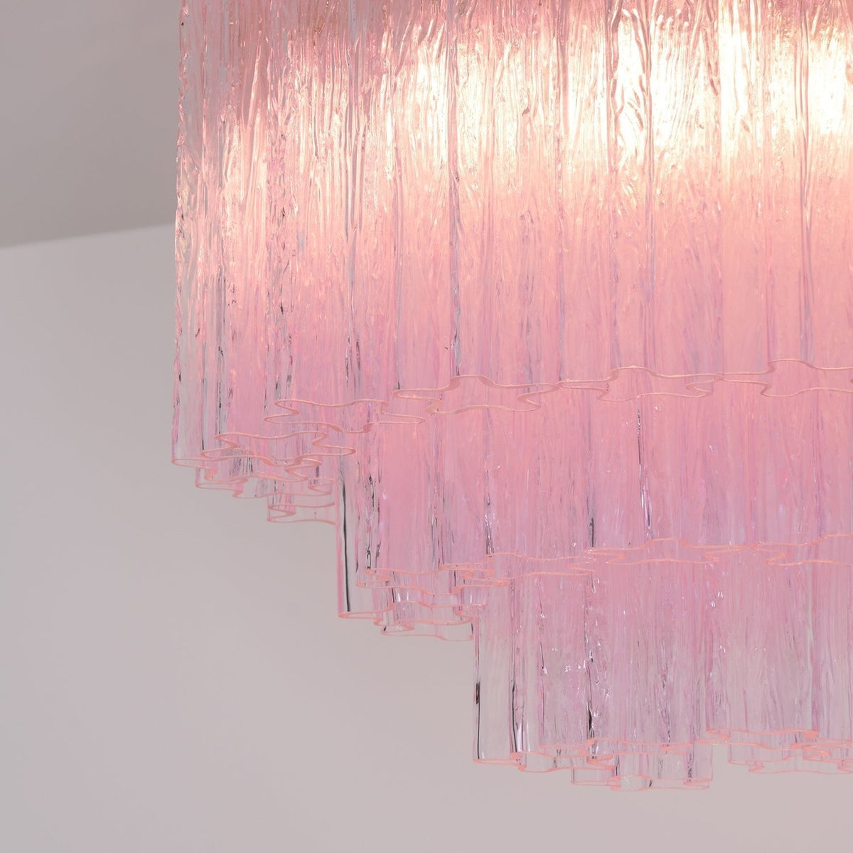 Veliaine Ceiling Lamp Murano Pink Glass Vintage