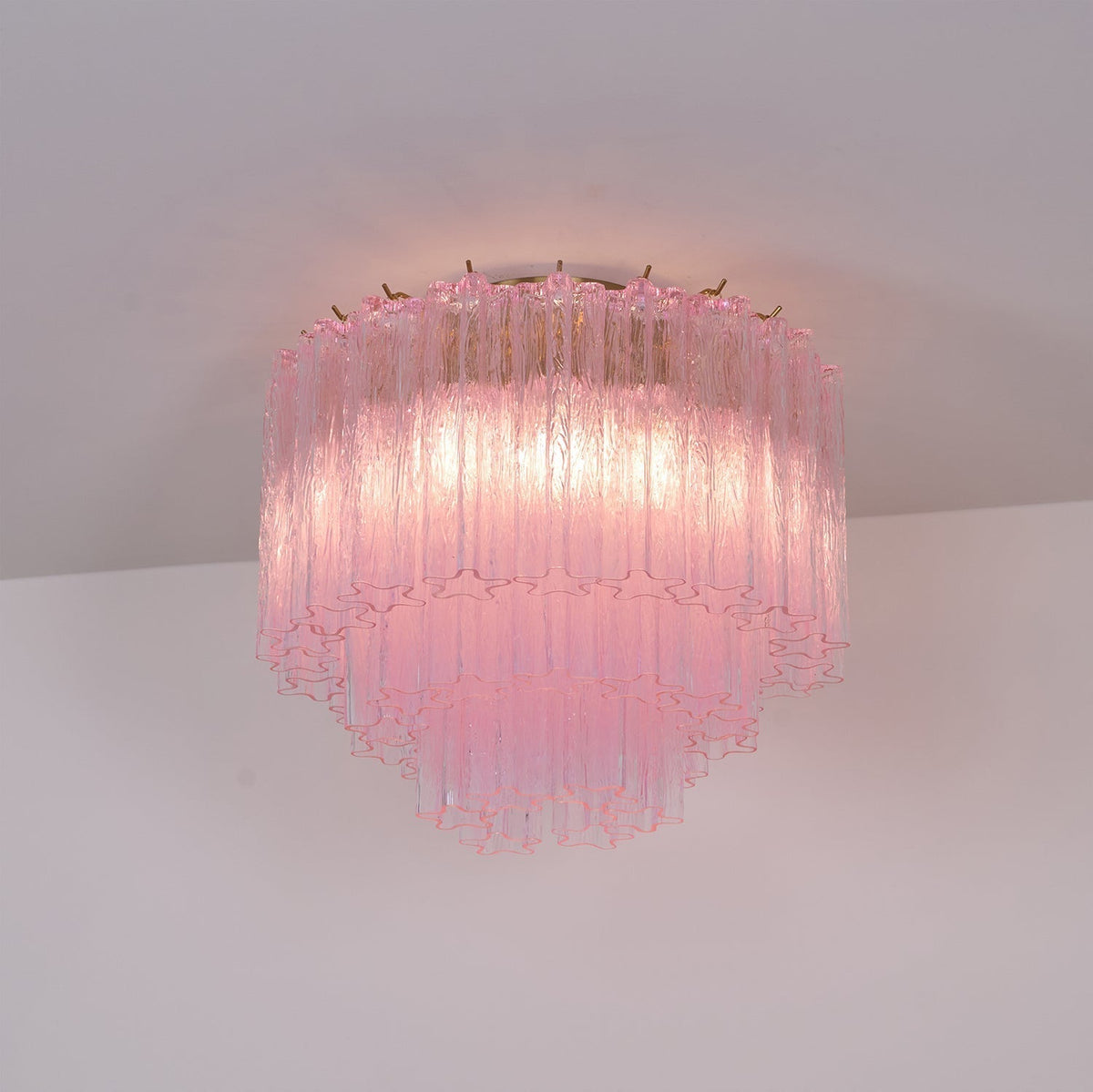 Veliaine Ceiling Lamp Murano Pink Glass Vintage
