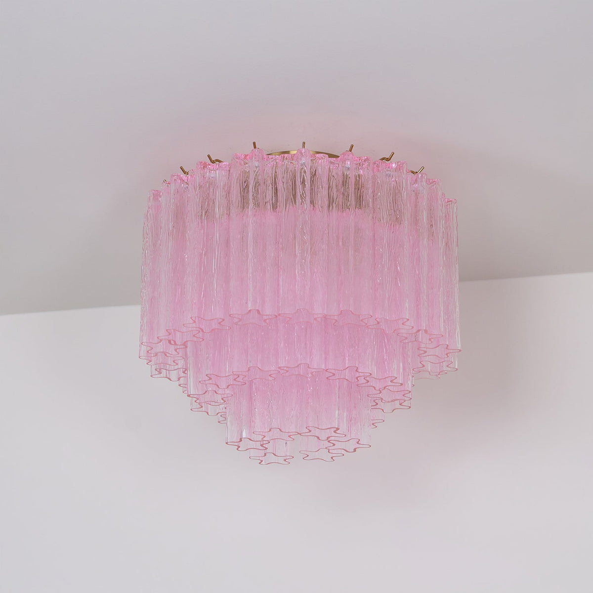 Veliaine Ceiling Lamp Murano Pink Glass Vintage