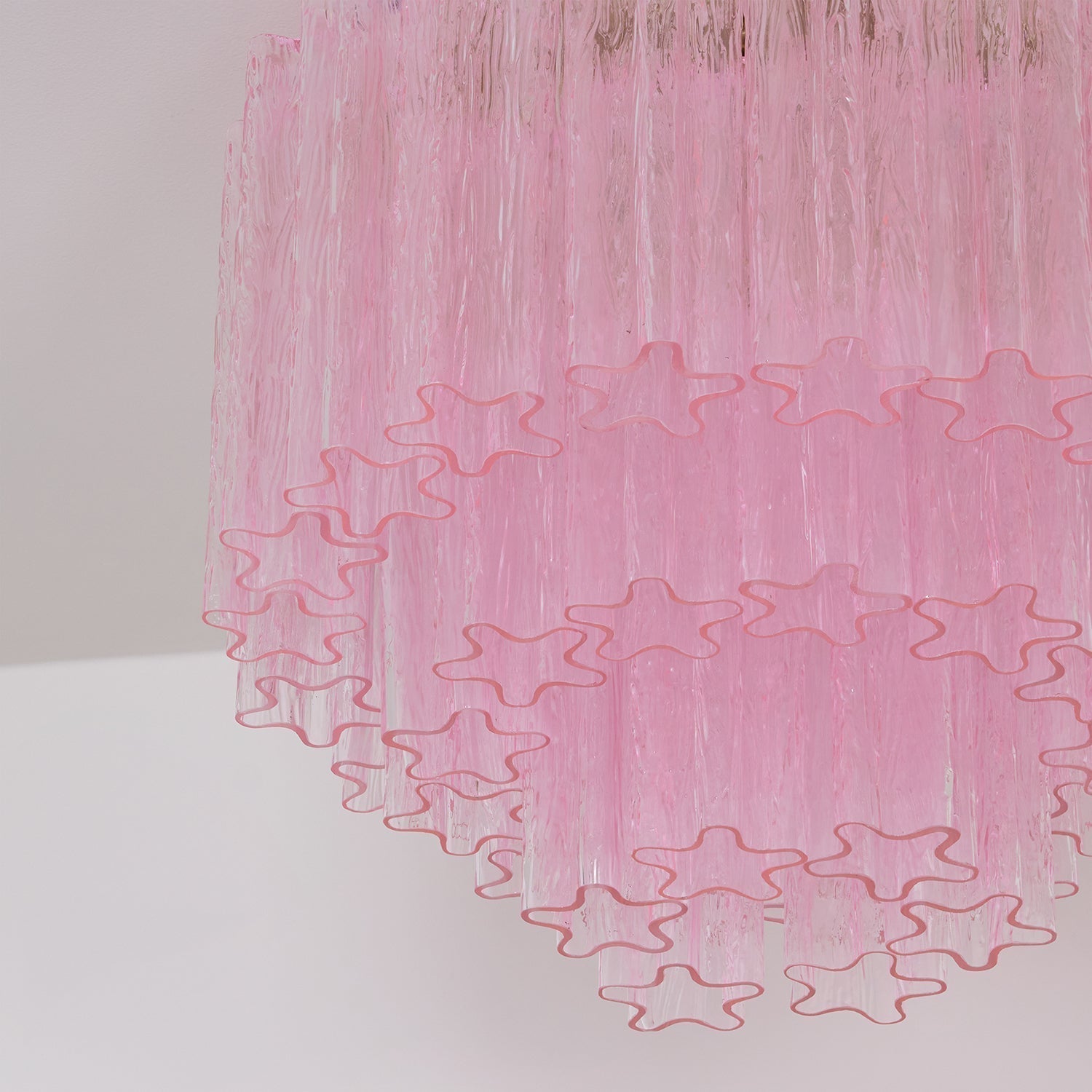 Veliaine Ceiling Lamp Murano Pink Glass Vintage