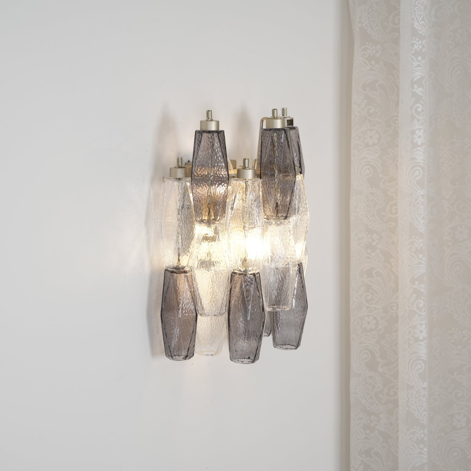 Eiruaria Wall Lamp Rhombus Glass Tiered Contemporary