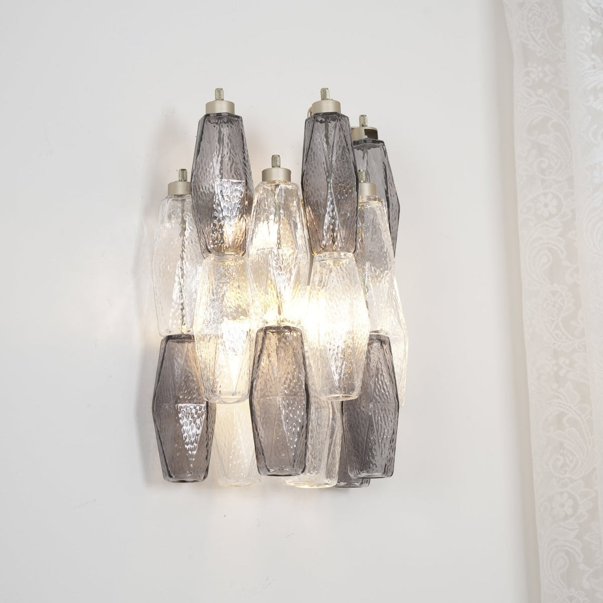 Eiruaria Wall Lamp Rhombus Glass Tiered Contemporary