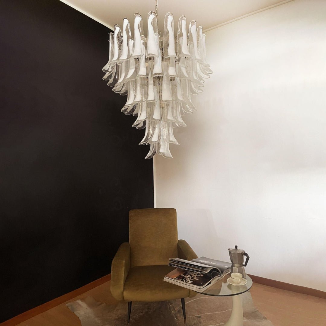 Celiian Chandelier Murano Glass Petals Vintage