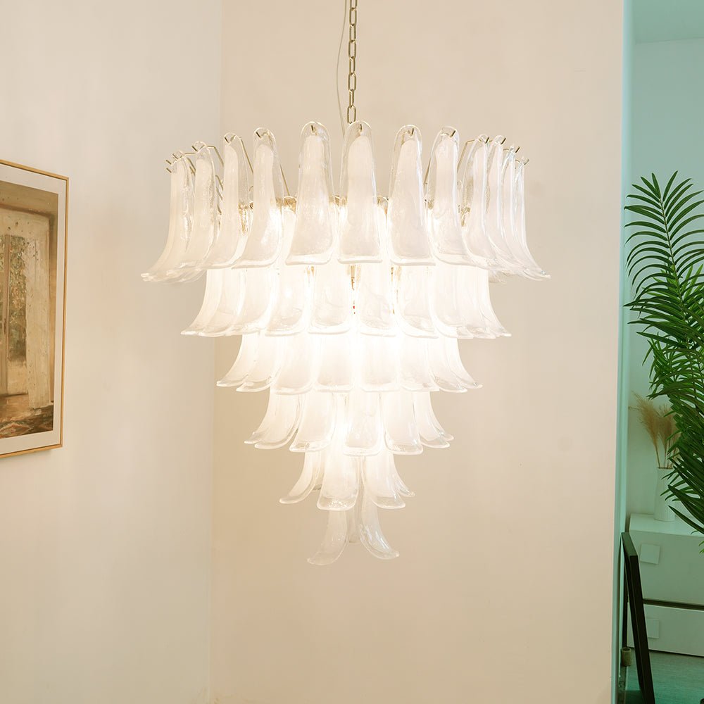 Celiian Chandelier Murano Glass Petals Vintage