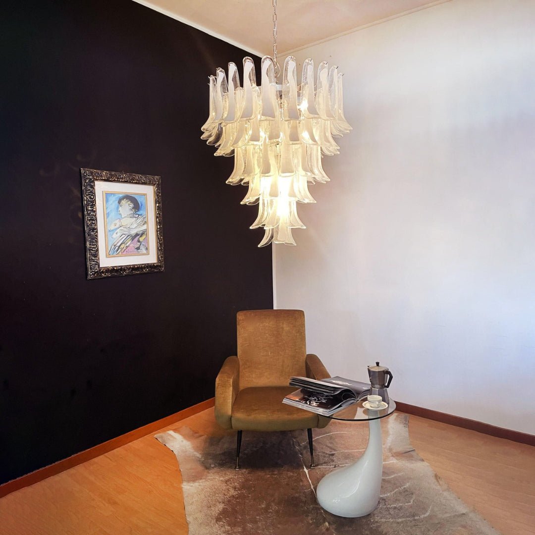 Celiian Chandelier Murano Glass Petals Vintage