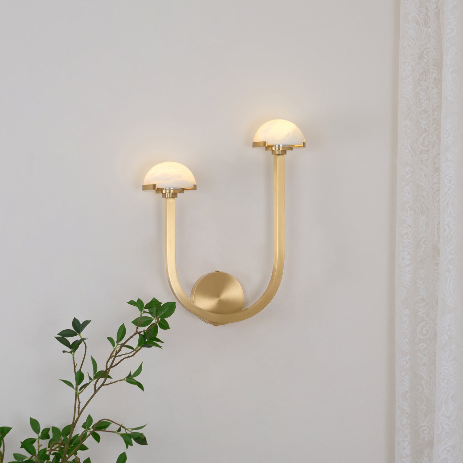 Vitalira Double Alabaster Wall Light