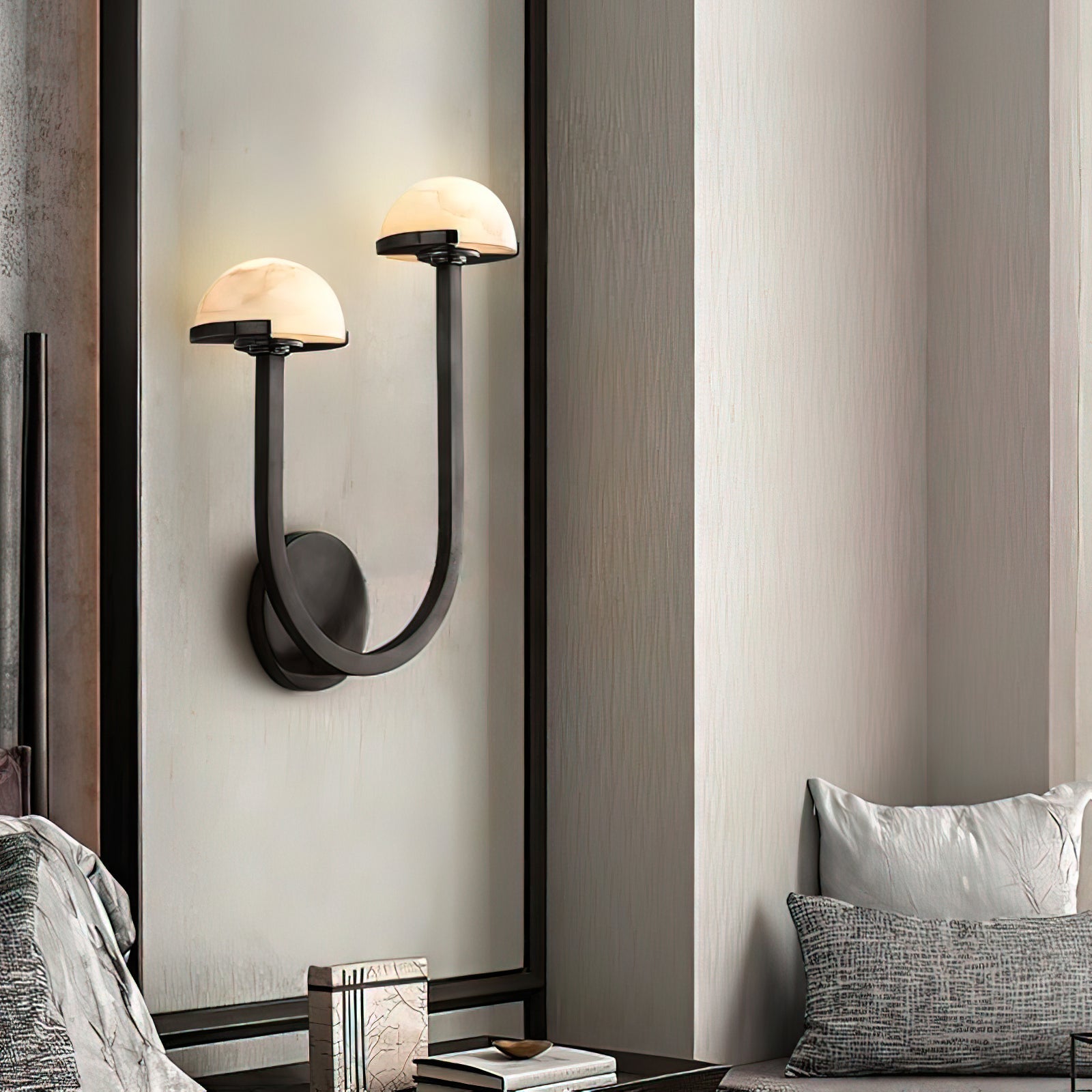 Vitalira Double Alabaster Wall Light - Neutral Decor