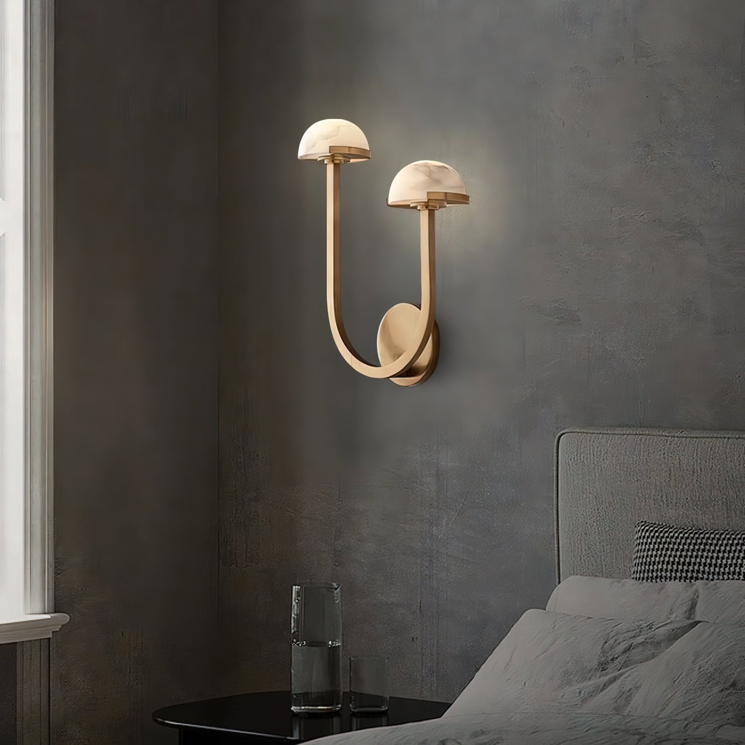 Vitalira Double Alabaster Wall Light - Neutral Decor