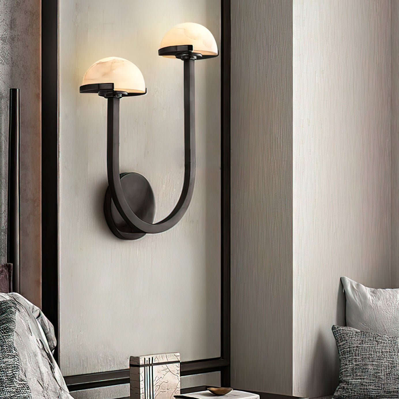 Vitalira Double Alabaster Wall Light - Neutral Decor