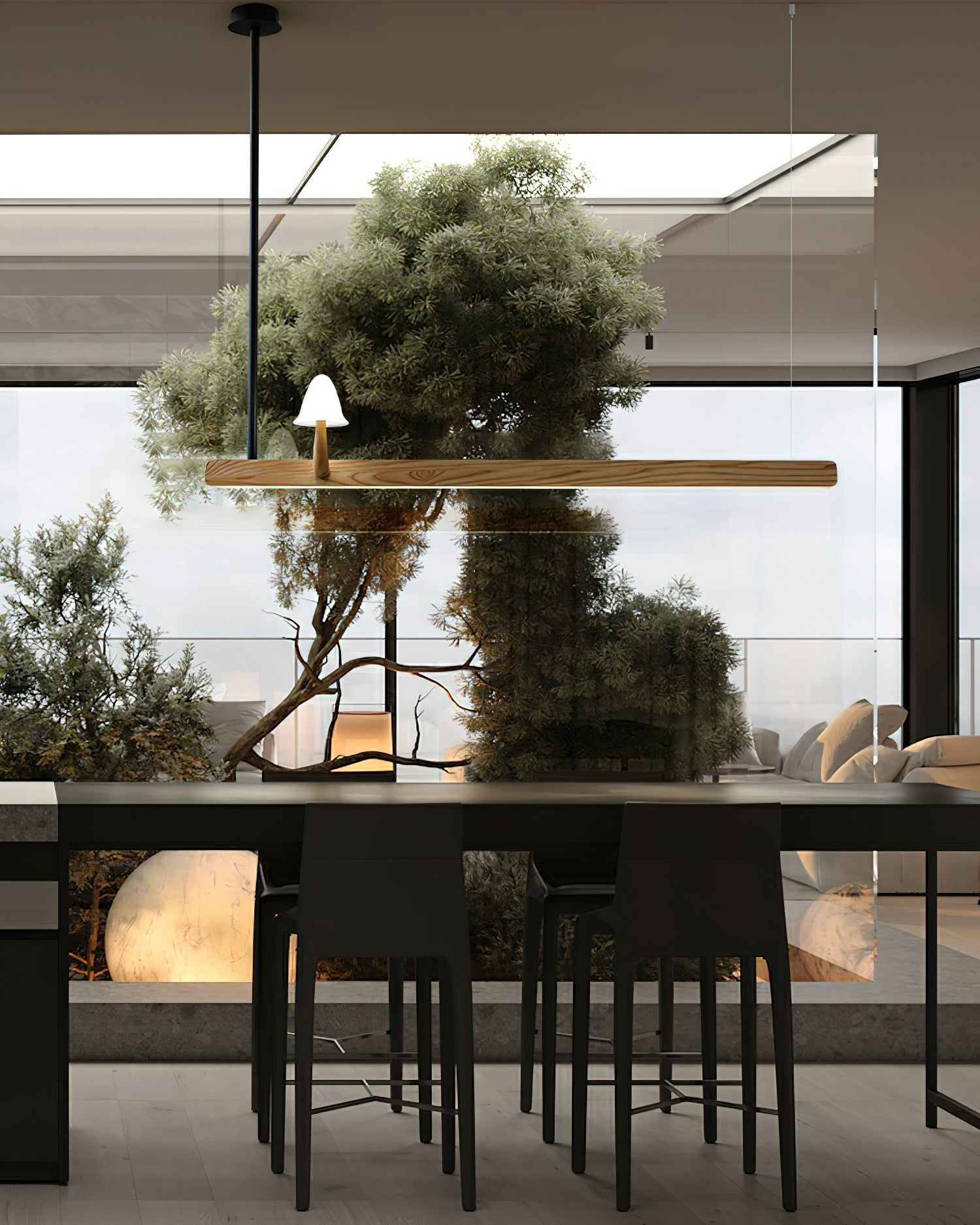 Aldalira Chandelier Mushroom Wooden Minimalist Modern