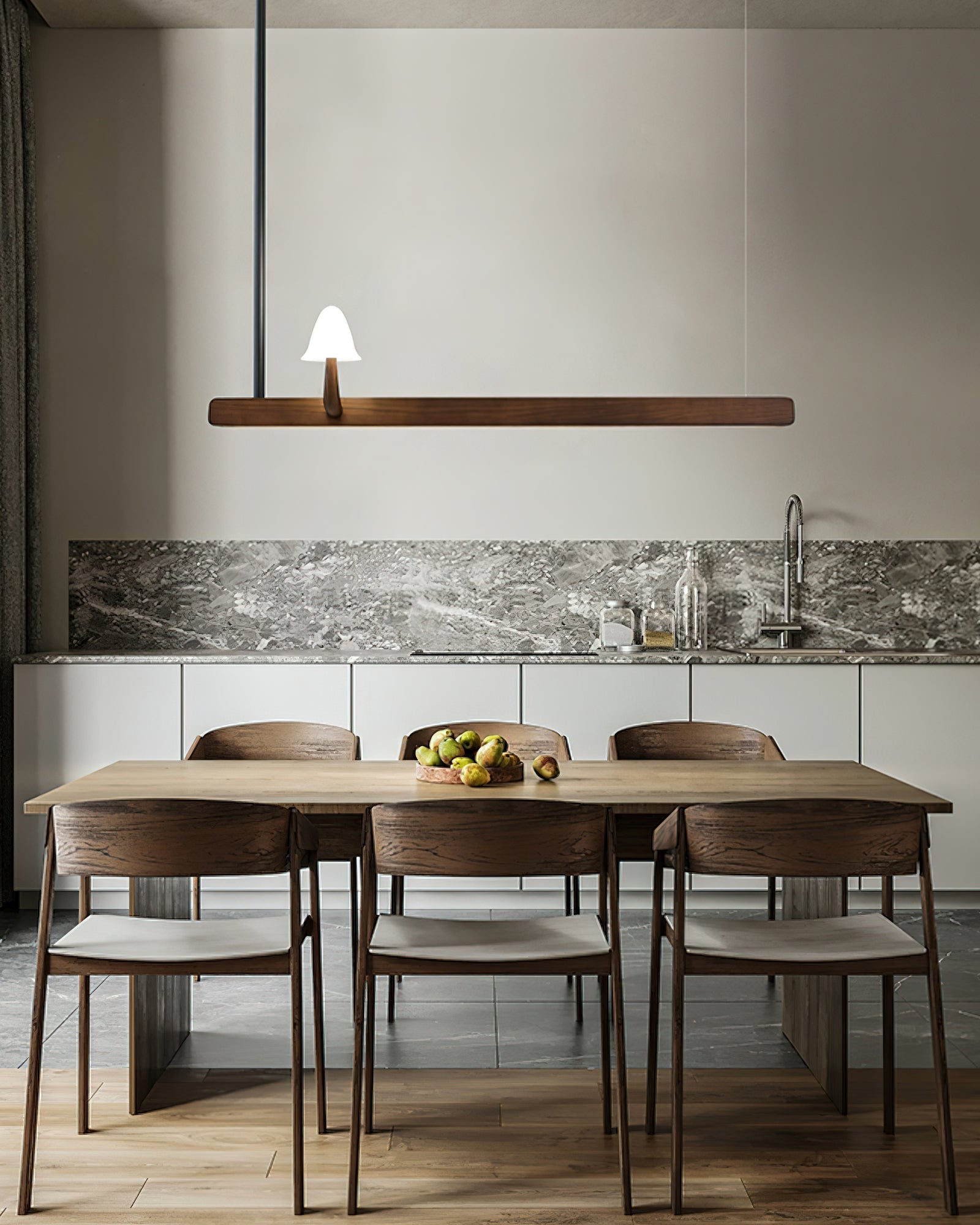 Aldalira Chandelier Mushroom Wooden Minimalist Modern