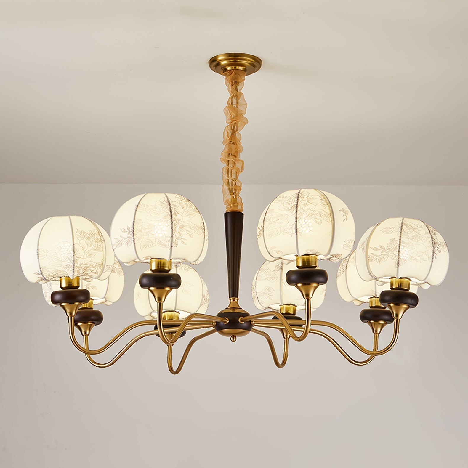 Orchid Vintage Fabric Chandelier