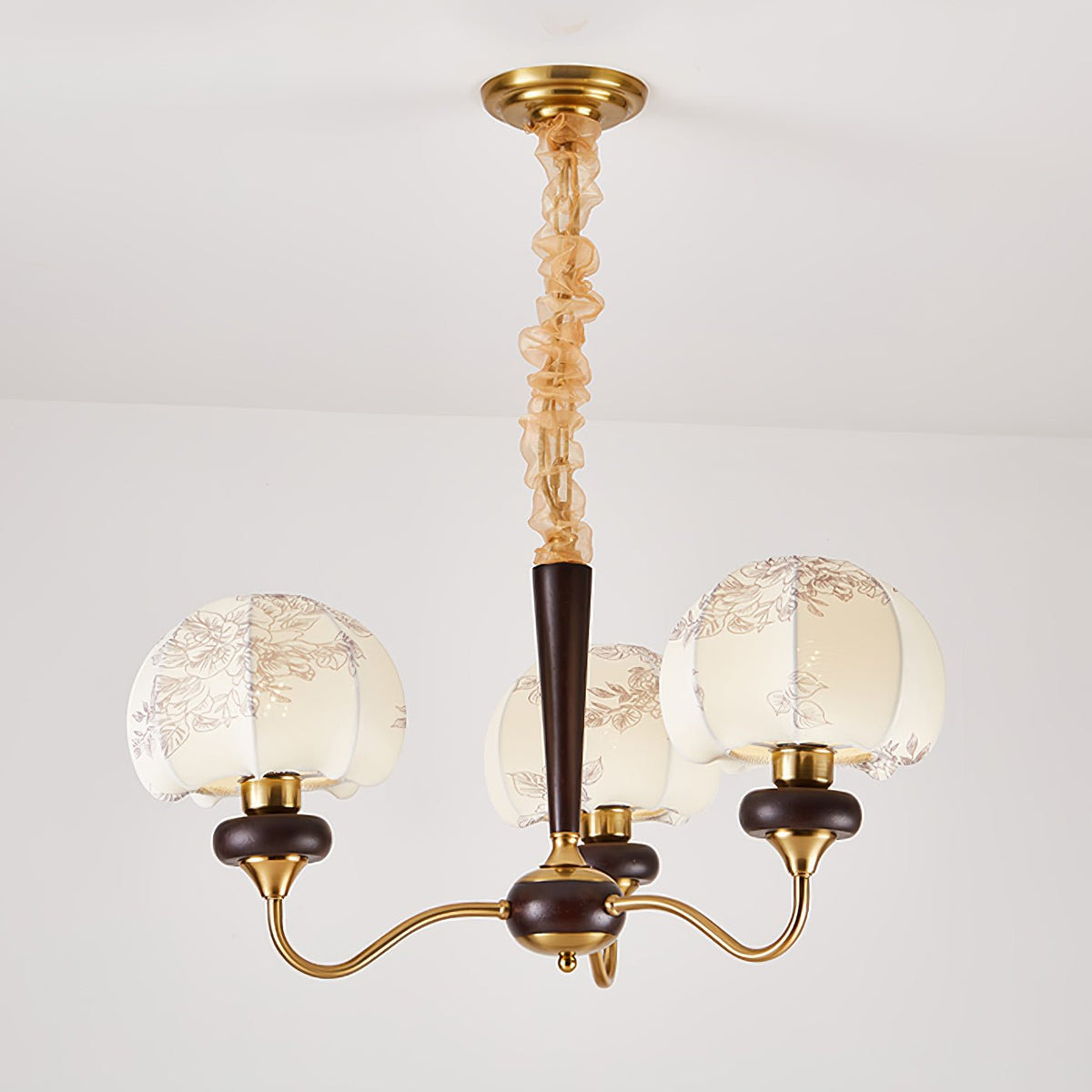 Orchid Vintage Fabric Chandelier