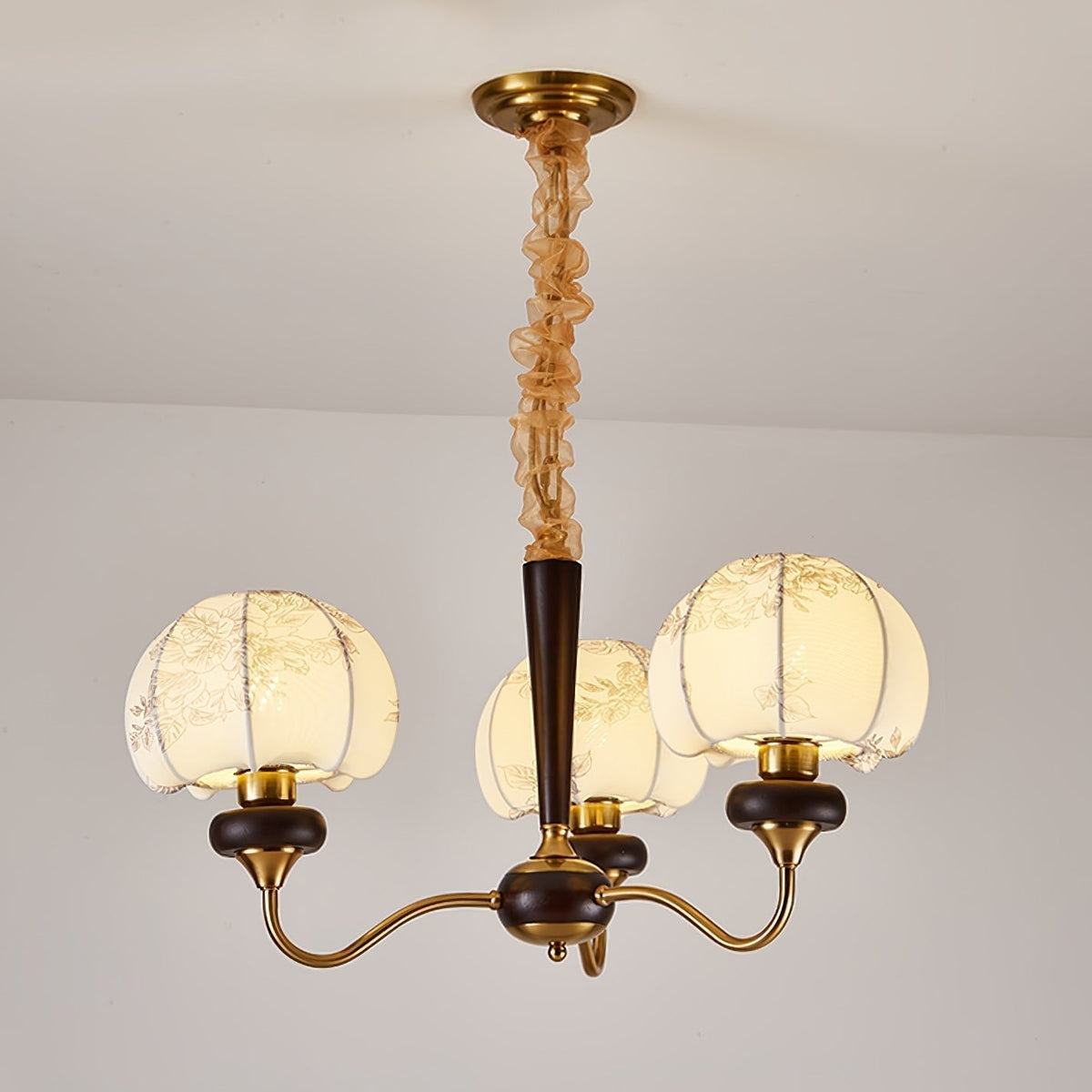 Orchid Vintage Fabric Chandelier
