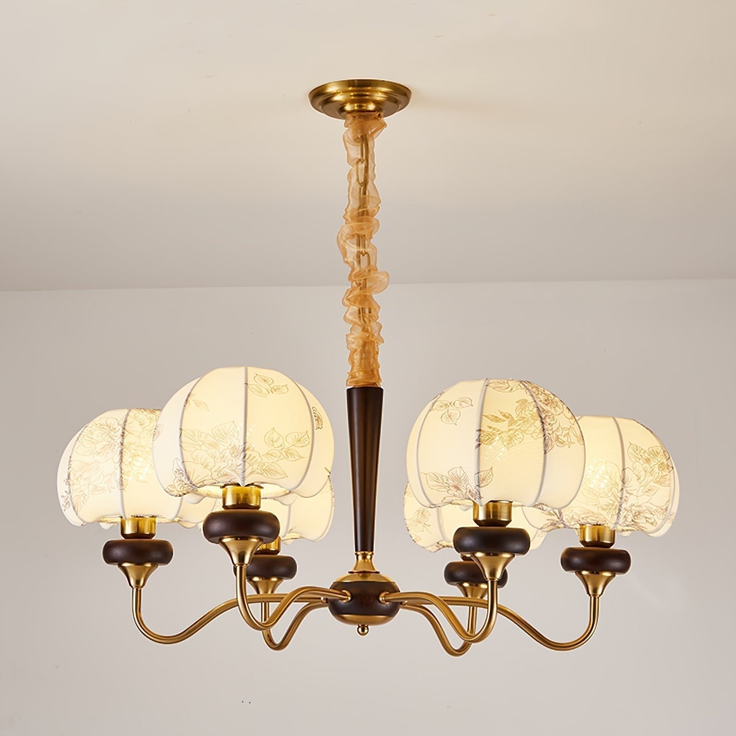 Orchid Vintage Fabric Chandelier