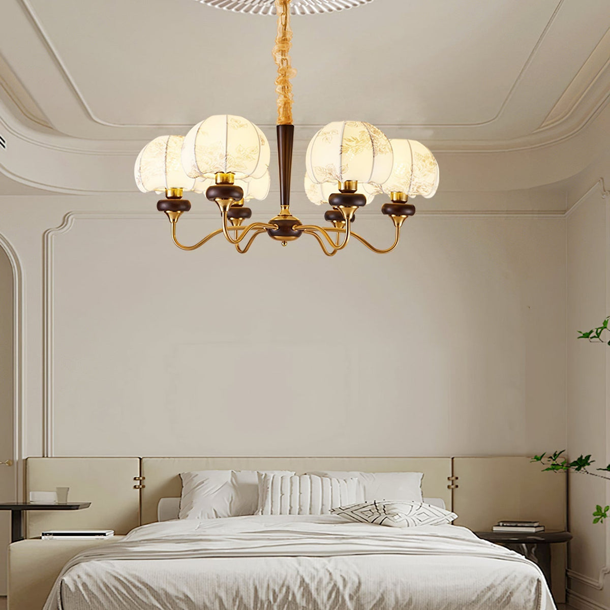 Orchid Vintage Fabric Chandelier