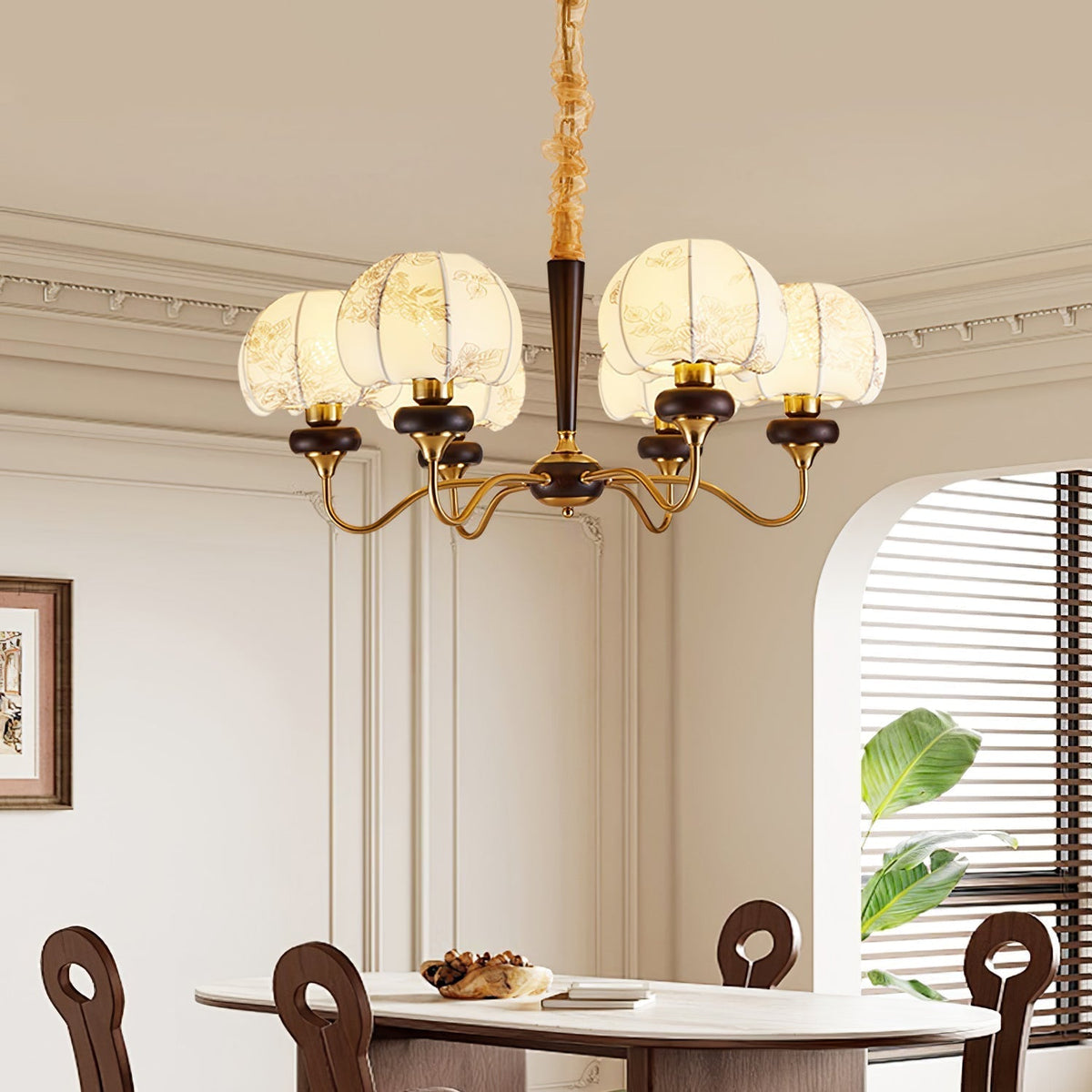 Orchid Vintage Fabric Chandelier