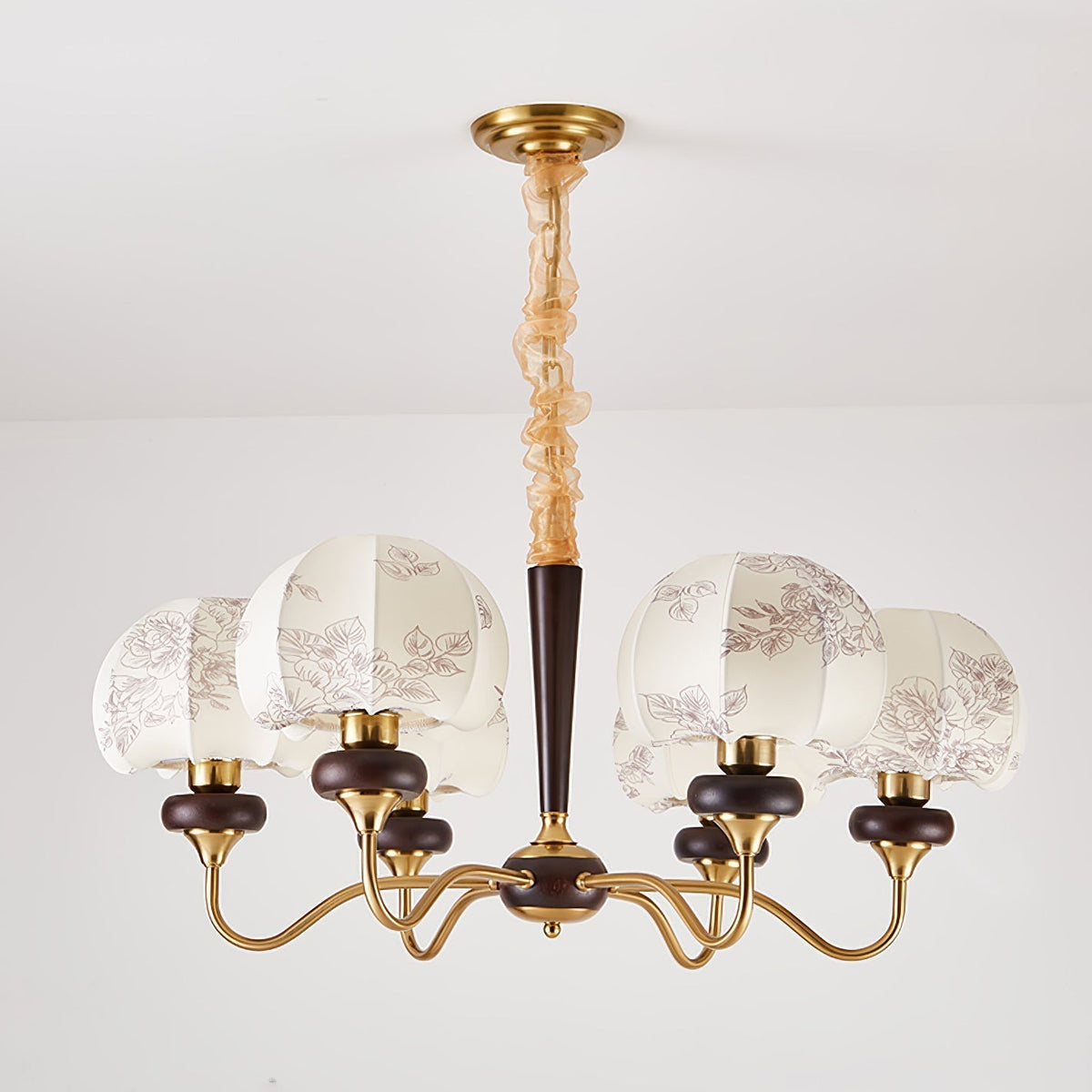 Orchid Vintage Fabric Chandelier