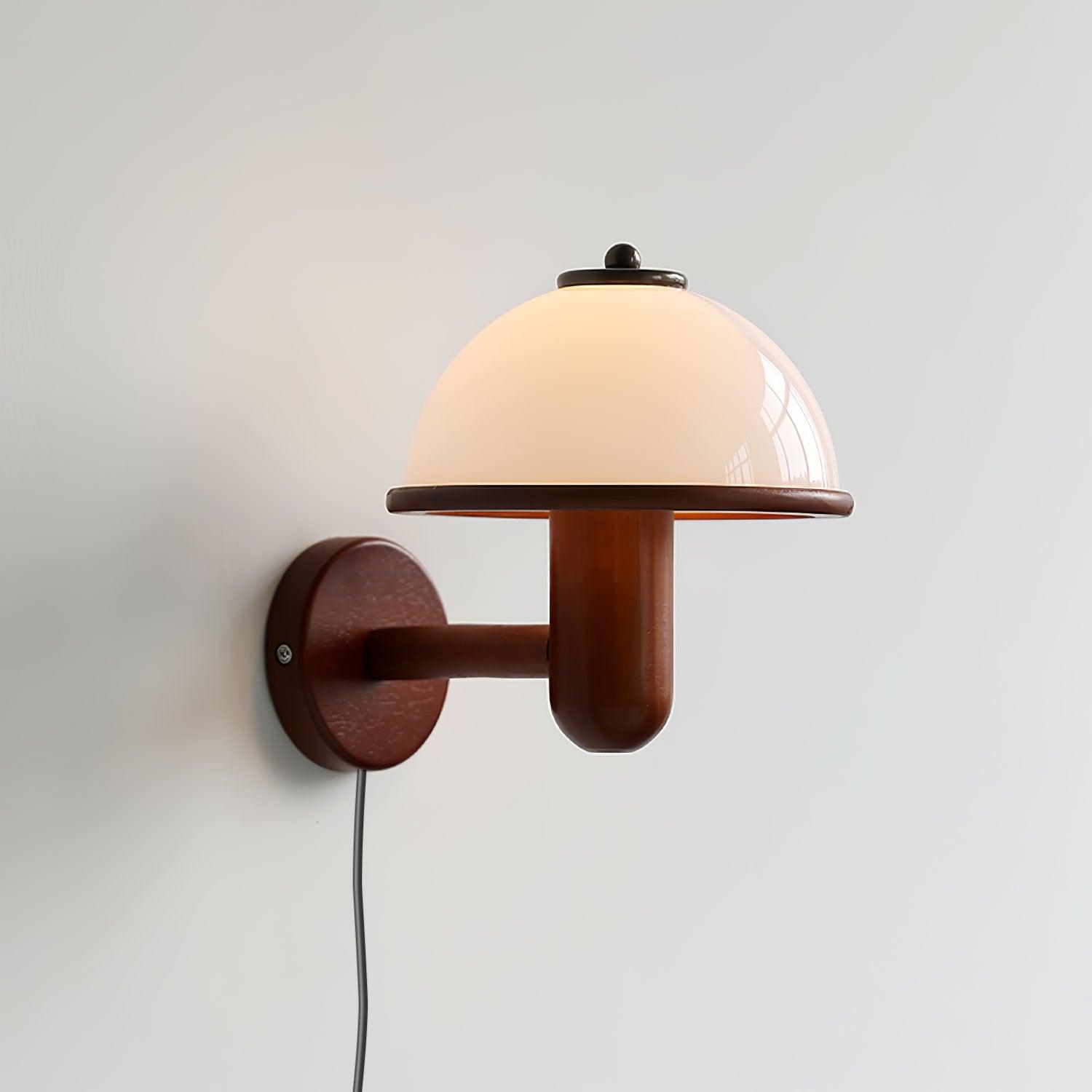 Elvarira Wall Lamp Mushroom Wood