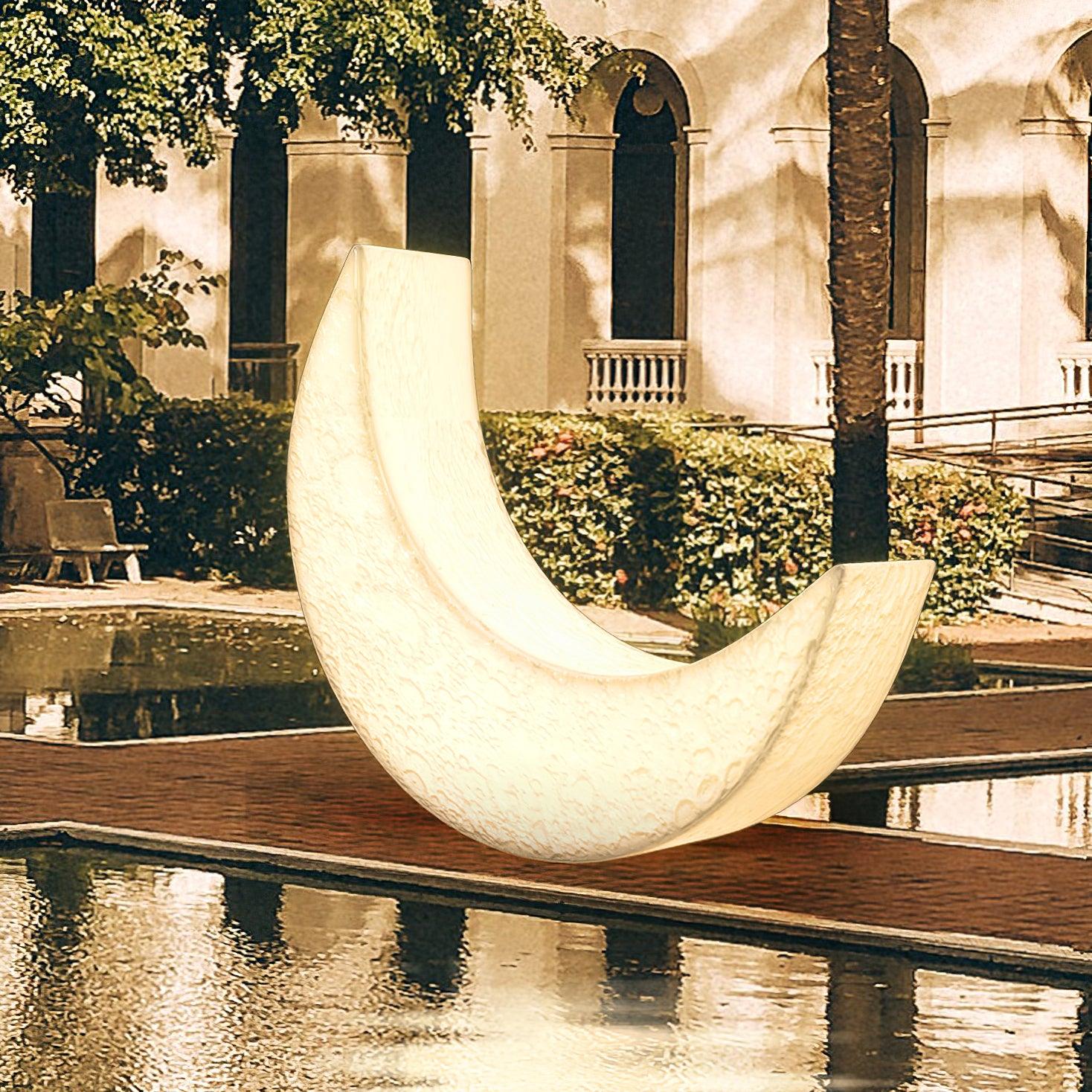 Zetheor Crescent Moon Resin Floor Lamp