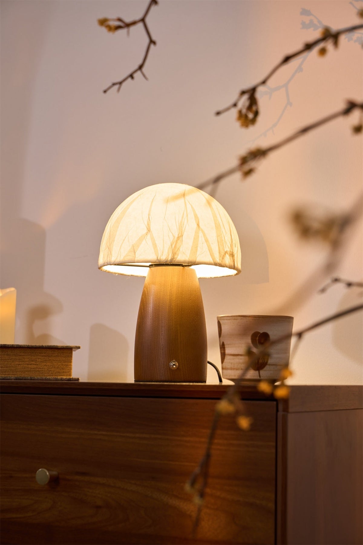 Nimbus Wood & Fabric Table Lamp