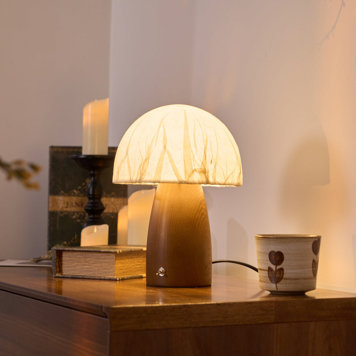 Nimbus Wood & Fabric Table Lamp