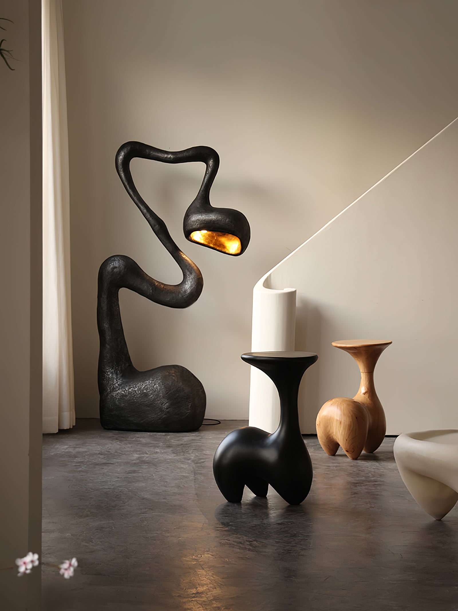 Olcarus Organic Ceramic Floor Lamp