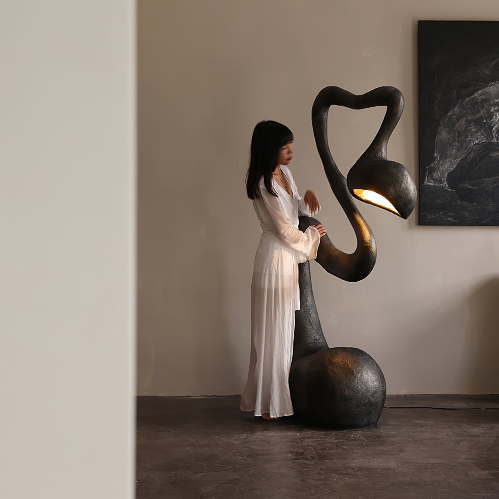 Olcarus Organic Ceramic Floor Lamp