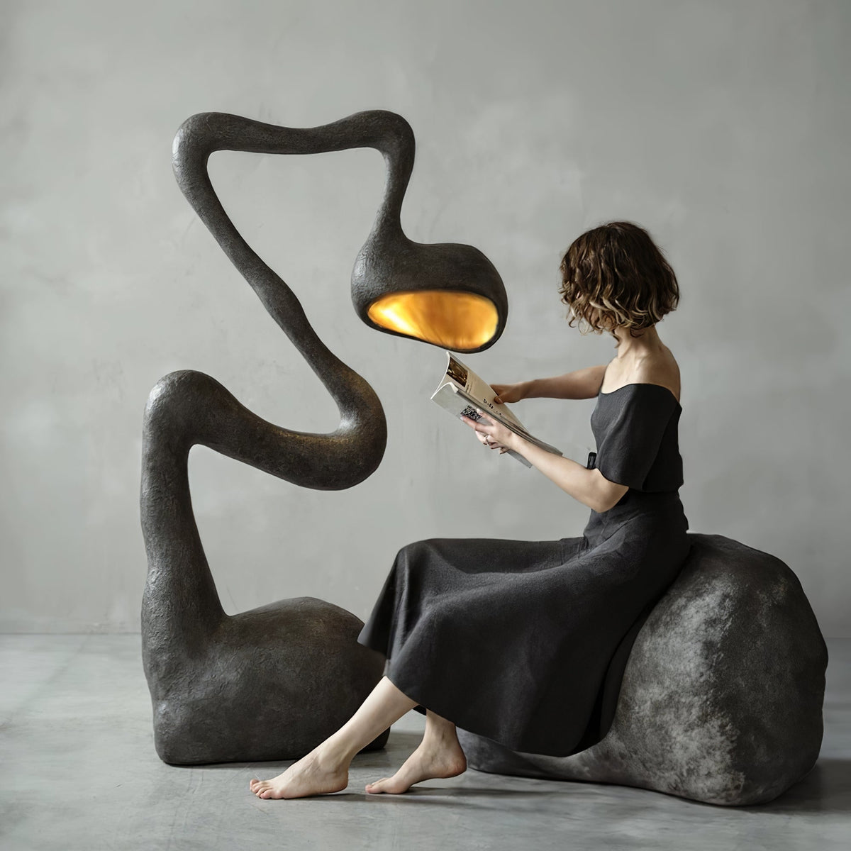 Olcarus Organic Ceramic Floor Lamp