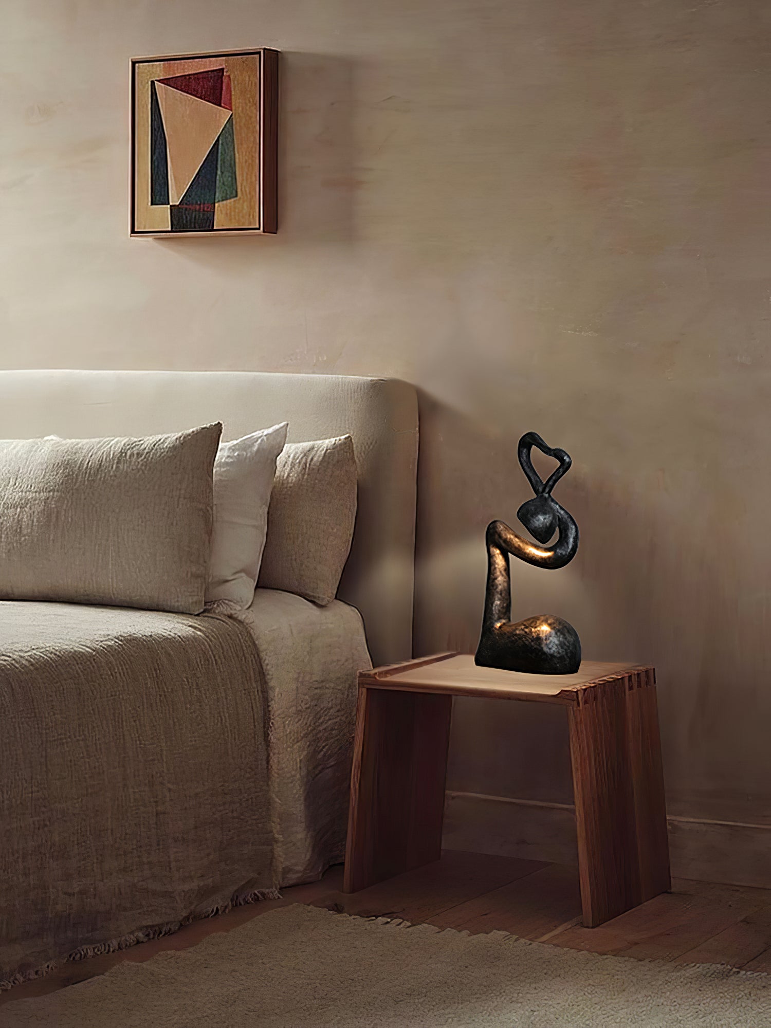 Twist Black Sculptural Table Lamp