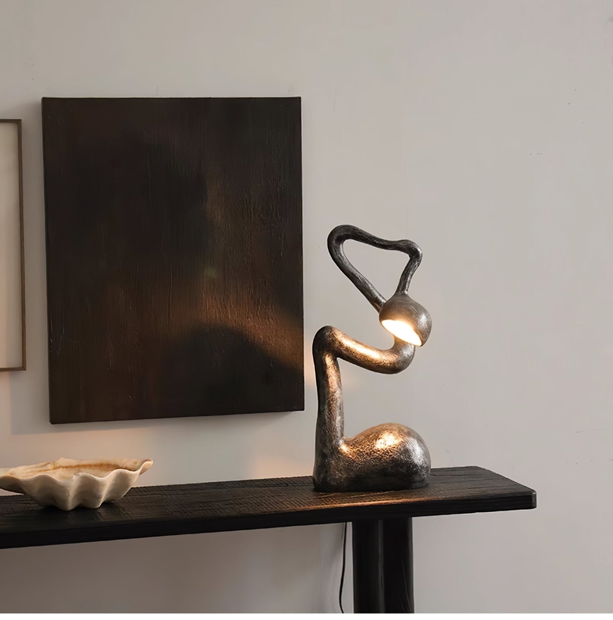 Twist Black Sculptural Table Lamp