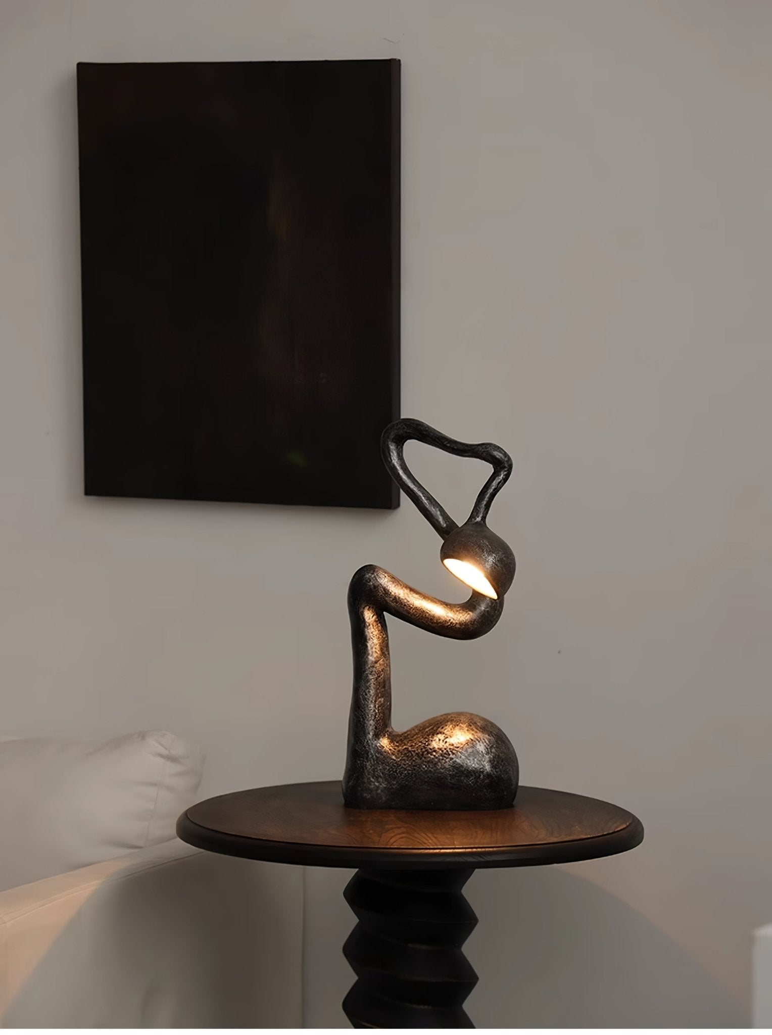 Twist Black Sculptural Table Lamp