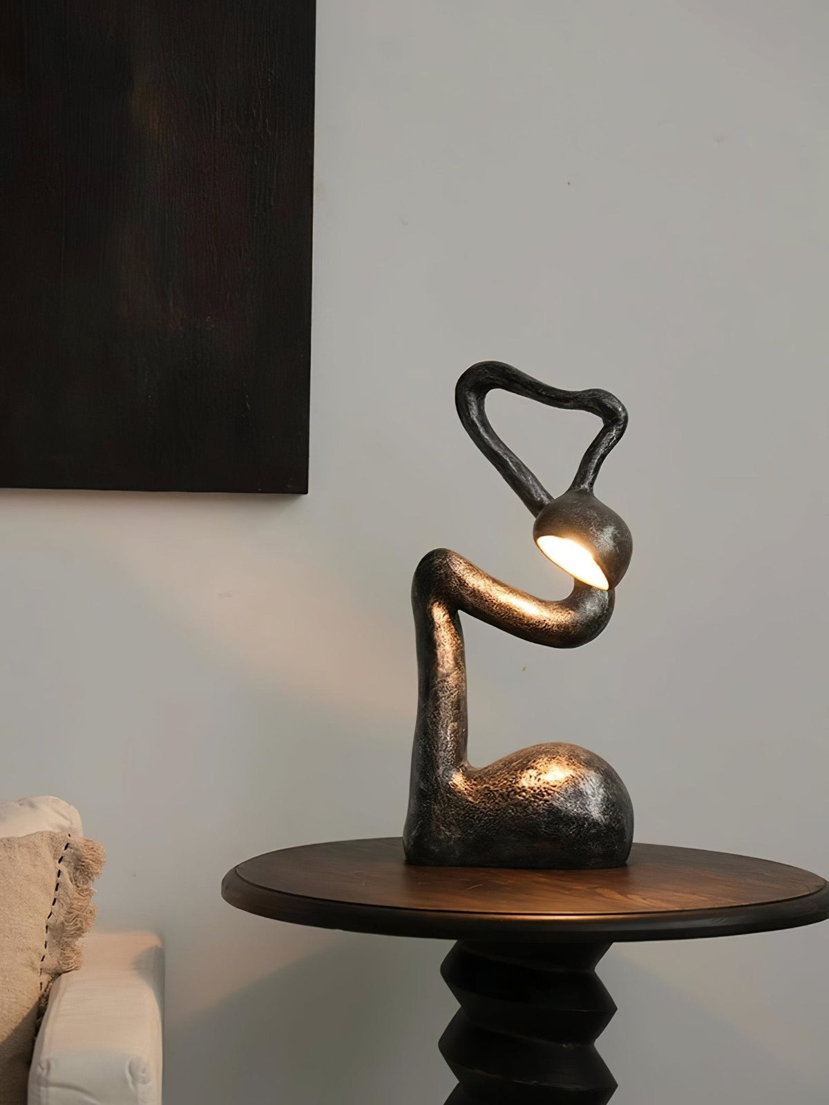 Twist Black Sculptural Table Lamp