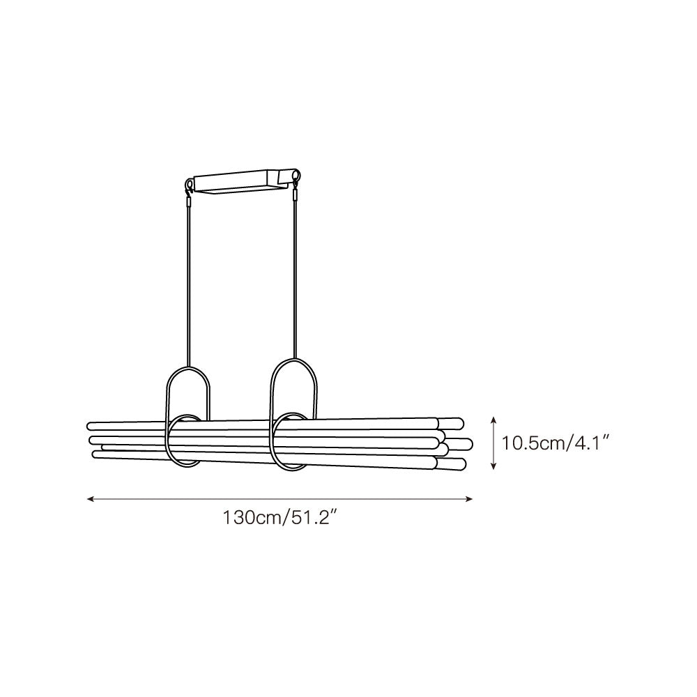 Calinissa Linear NL12 Tube Chandelier