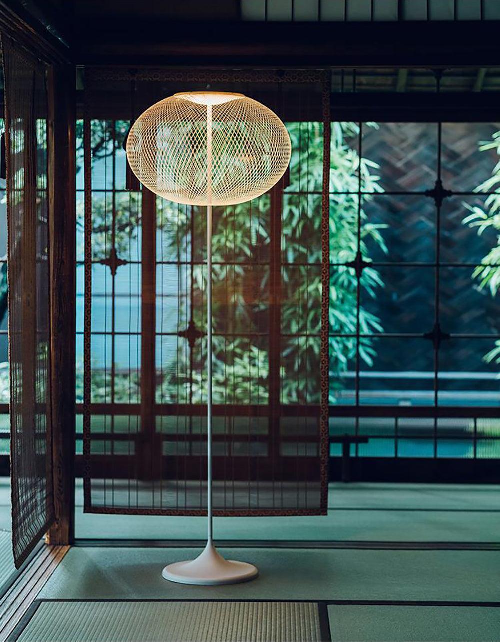 Ilsolyre Industrial Mesh Floor Lamp