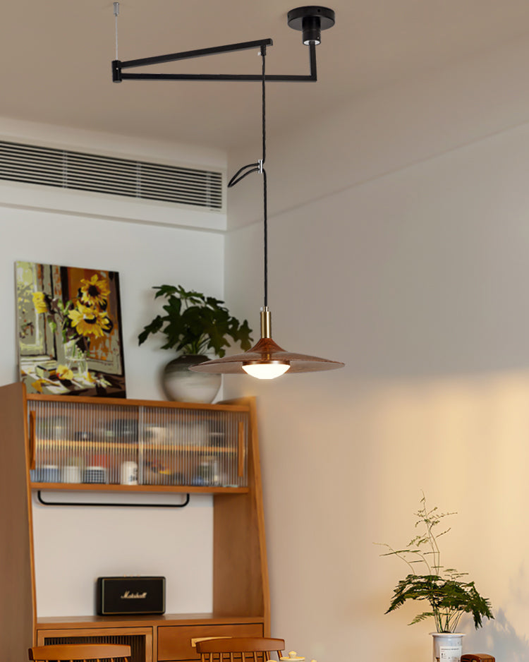 Veylo Adjustable Swing Arm Pendant Light - Neutral Decor