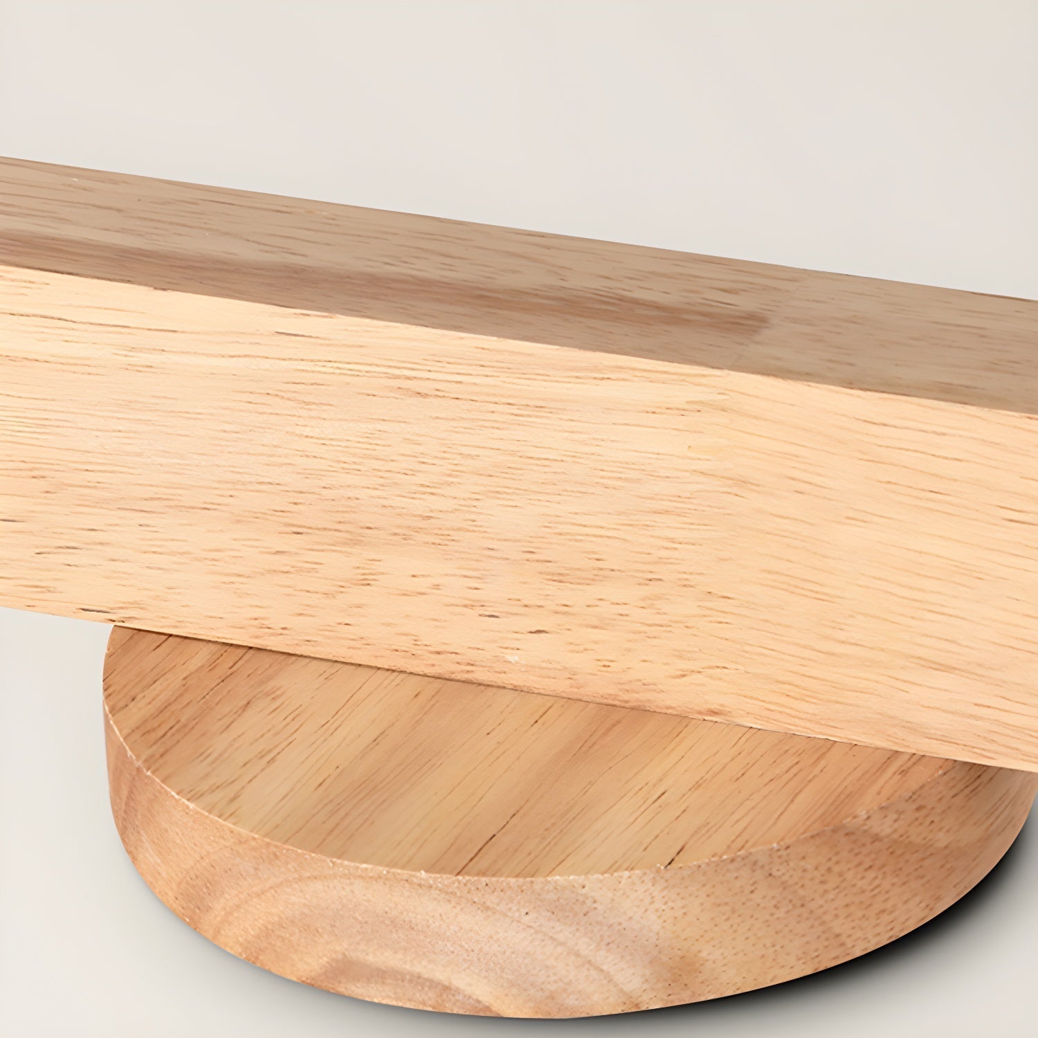 Nola Ceiling Lamp Natural Wood Beam with Spotlight