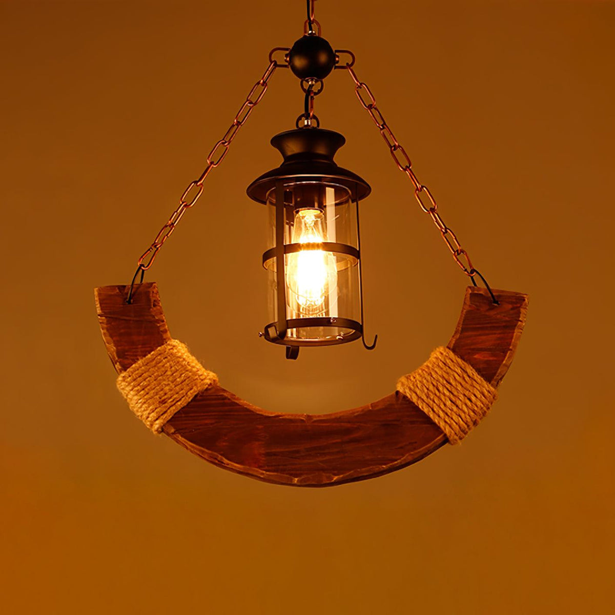 Aurzorir Vintage Wood Chandelier