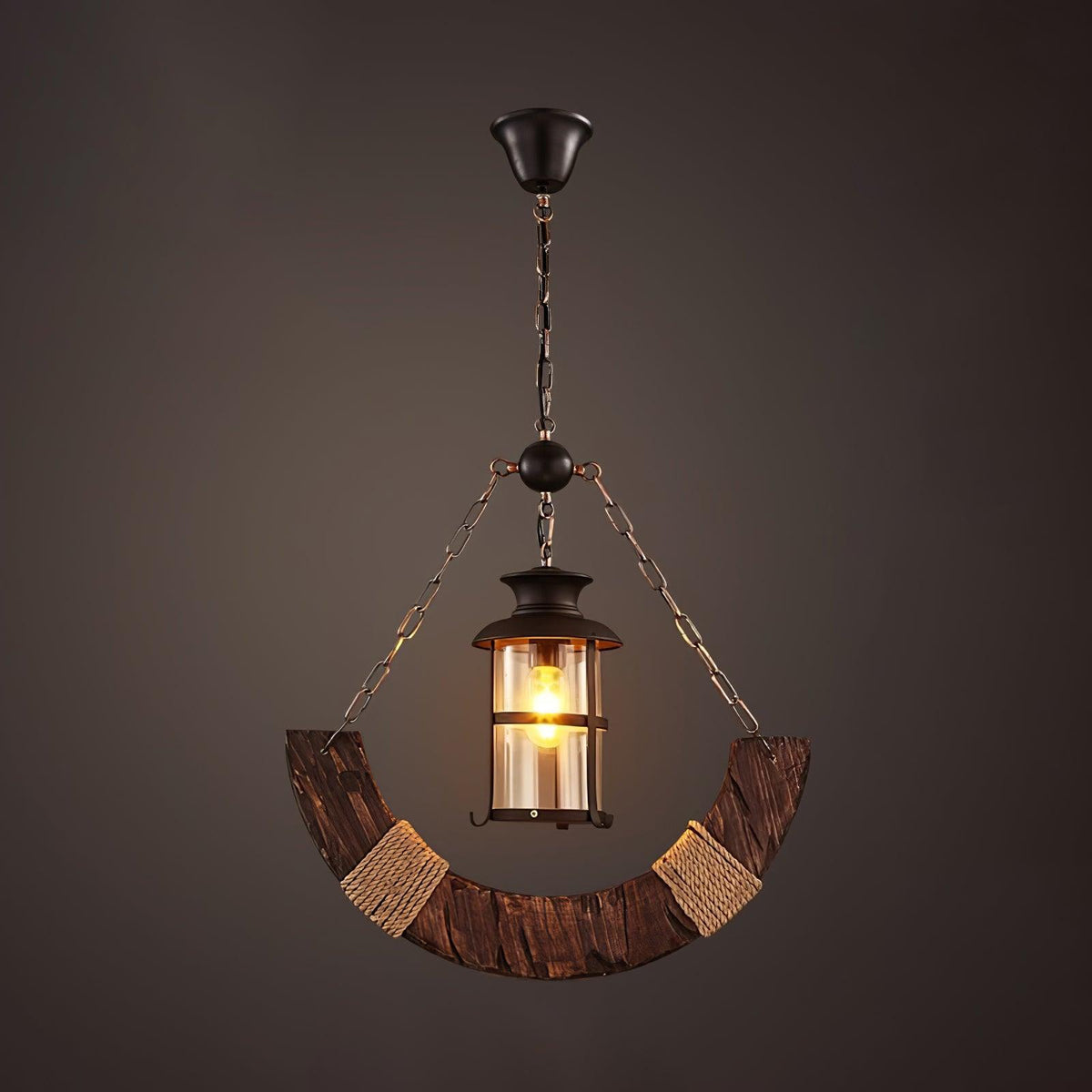 Aurzorir Vintage Wood Chandelier