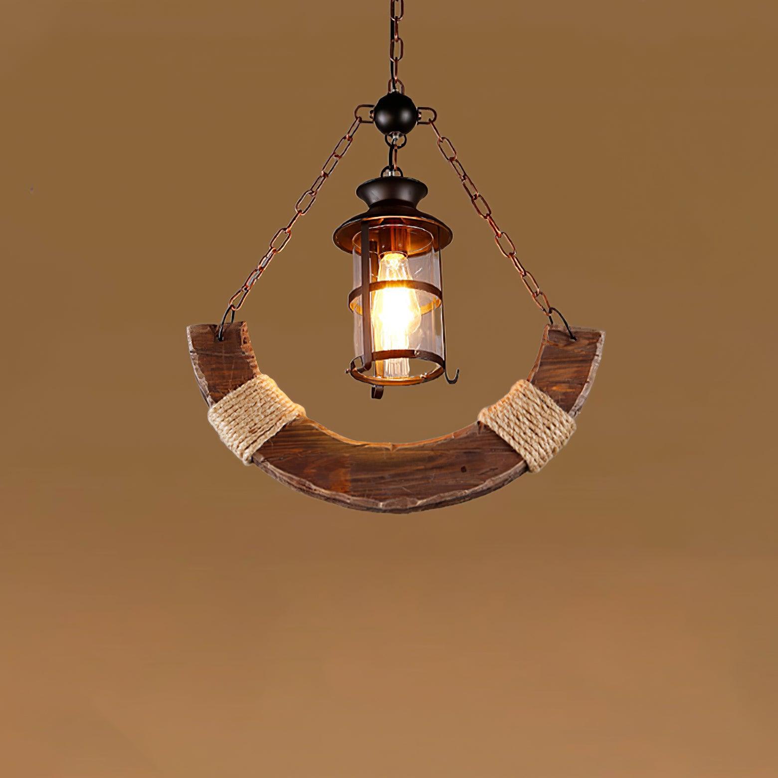 Aurzorir Vintage Wood Chandelier
