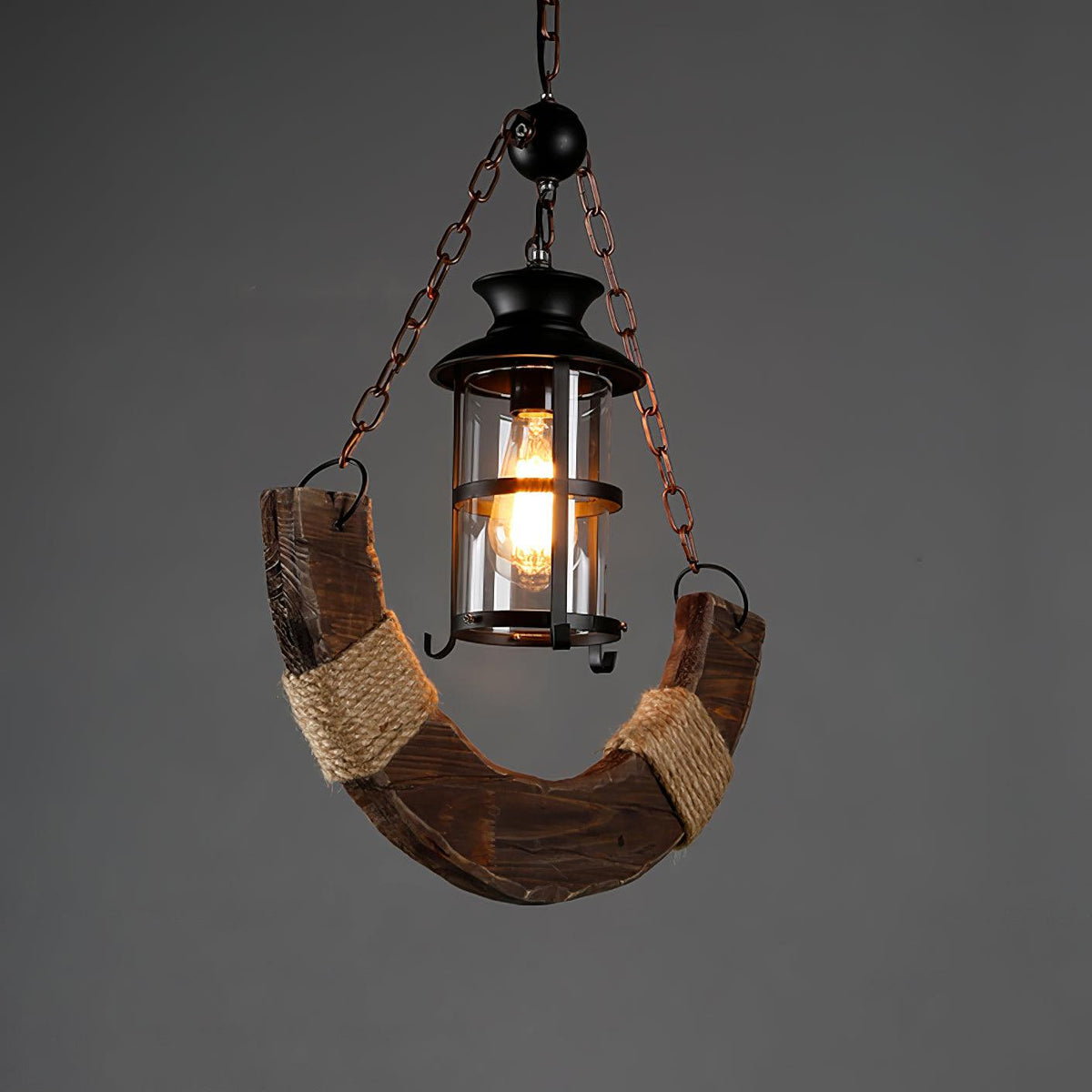 Aurzorir Vintage Wood Chandelier